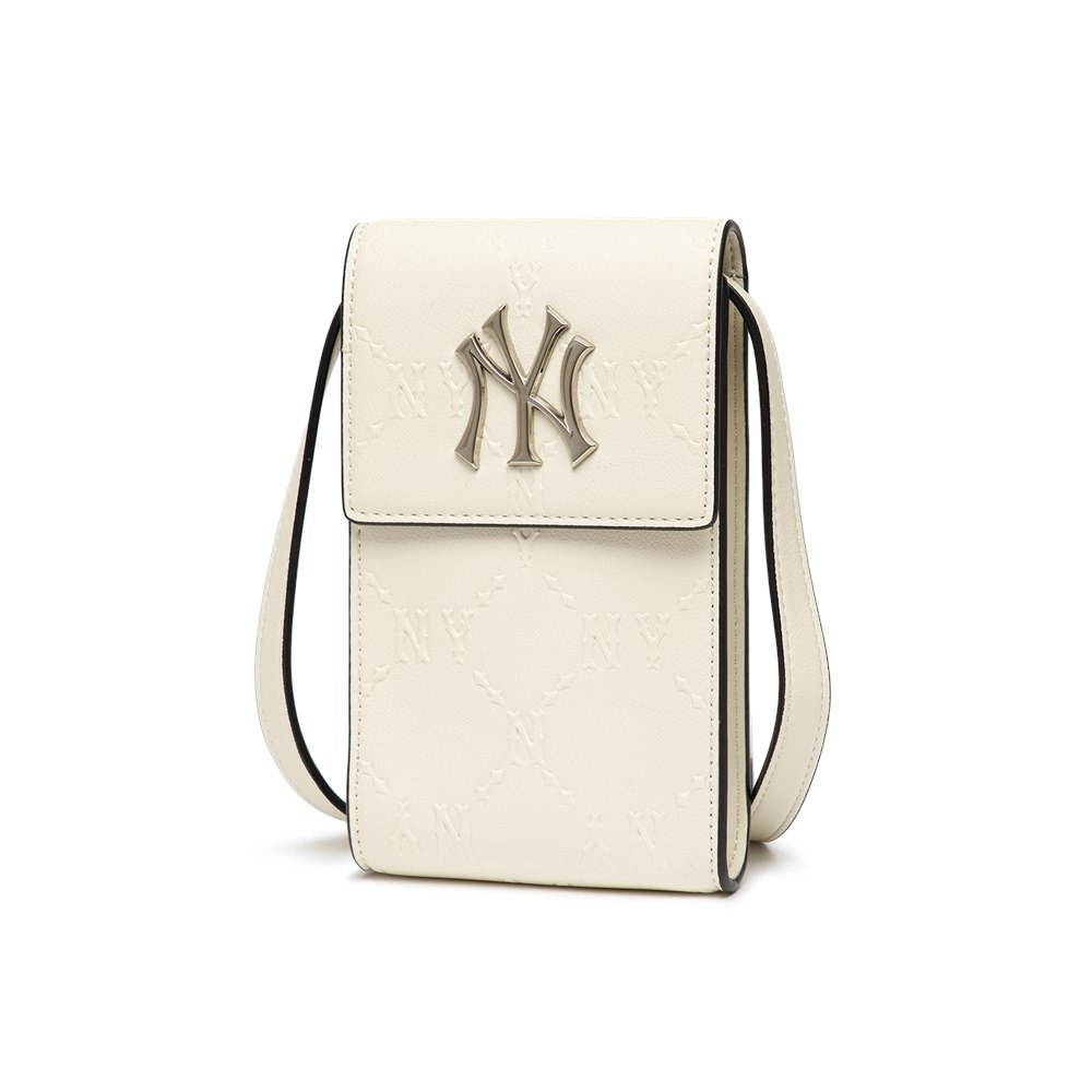 Túi MLB Dia Monogram Embo Phone Pouch New York Yankees Cream