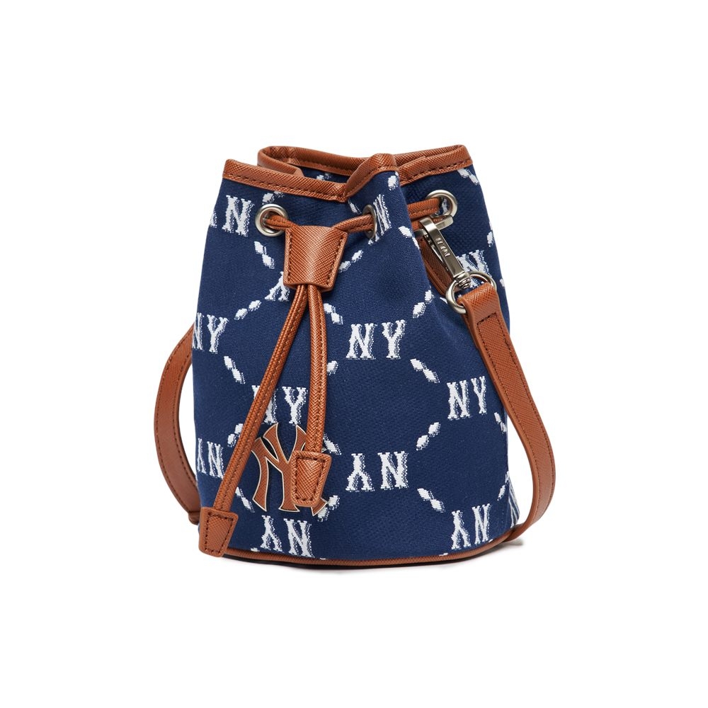 Túi MLB Dia Monogram Jacquard Mini Bucket Bag New York Yankees L.Navy