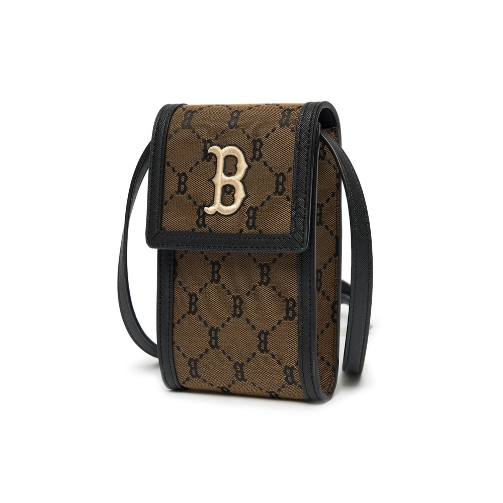 Túi MLB Dia Monogram Phone Pouch Boston Red Sox D.Beige