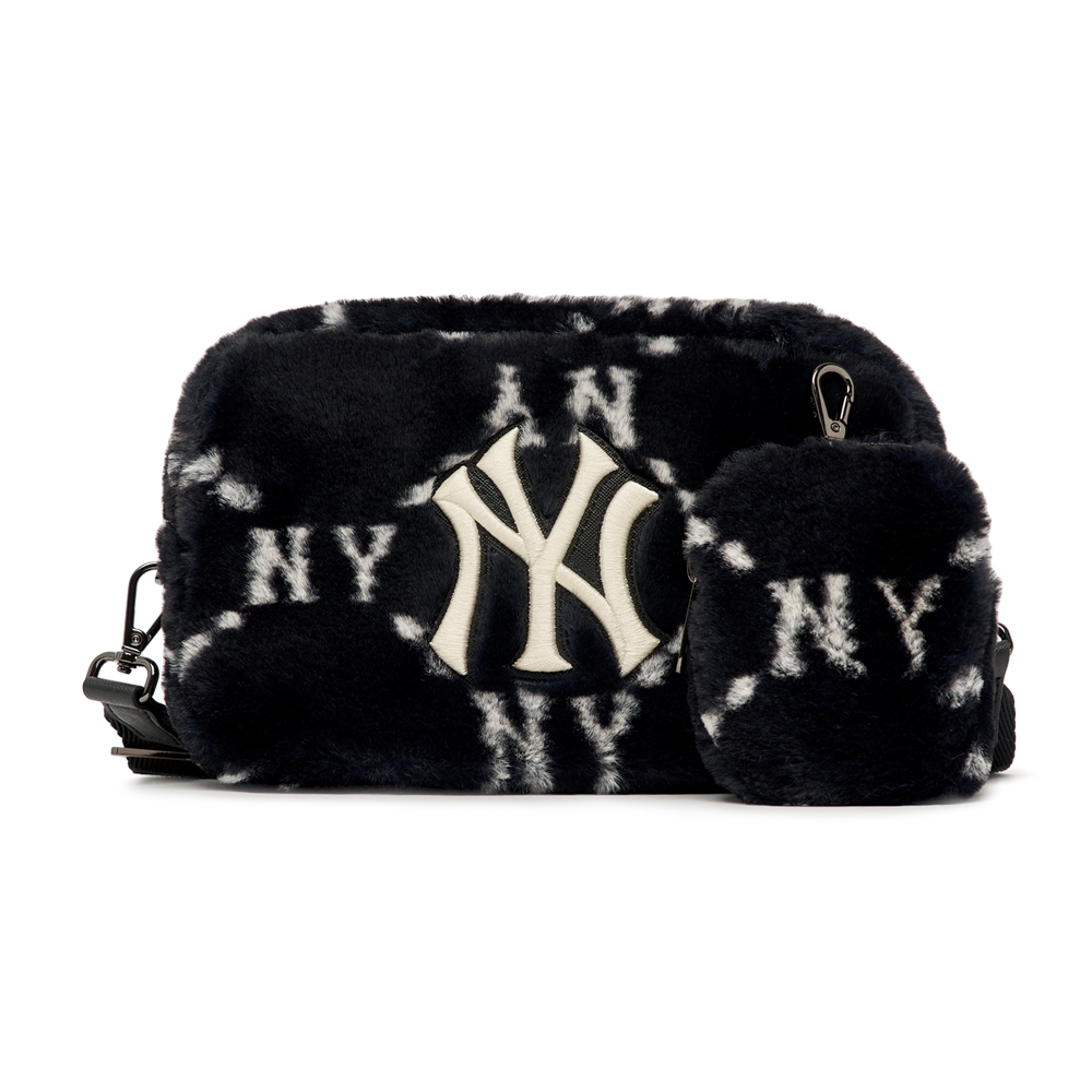 Túi MLB Diamond Monogram Fur Crossbody Bag New York Yankees Black
