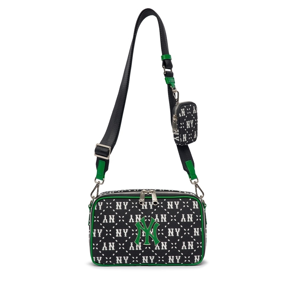 Túi MLB Korea Diamond Monogram Jacquard Crossbody New York Yankees Black