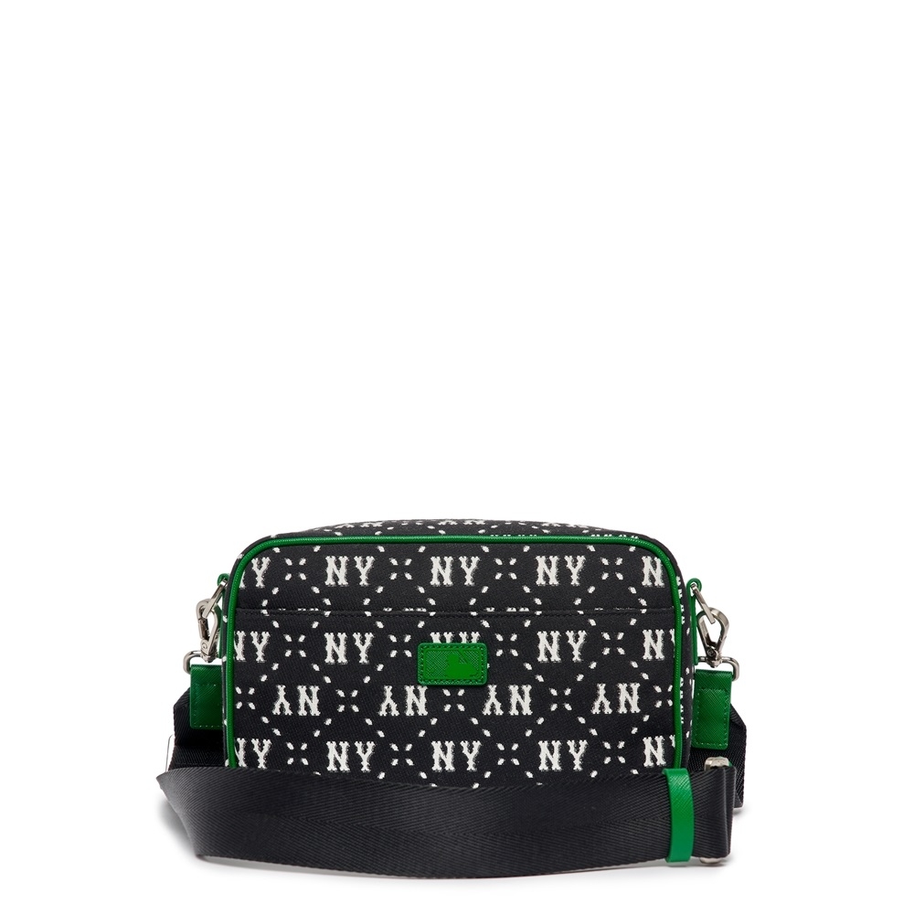 Túi MLB Korea Diamond Monogram Jacquard Crossbody New York Yankees Black