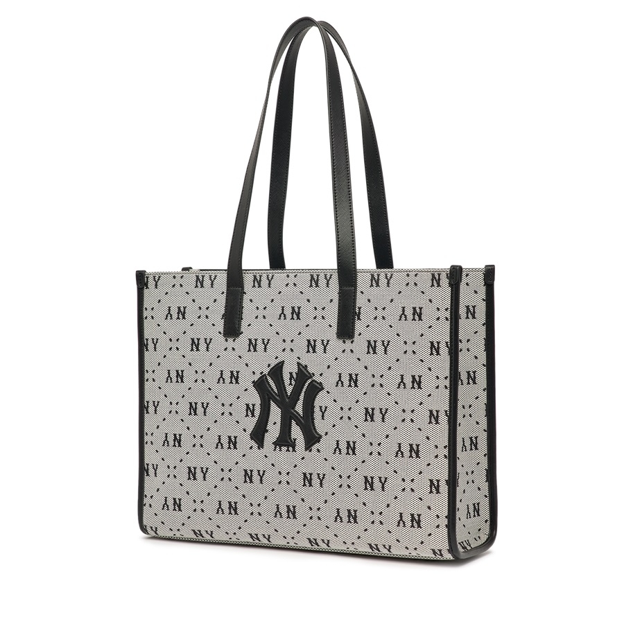 Túi MLB Diamond Monogram Jacquard Large Tote Bag New York Yankees Black