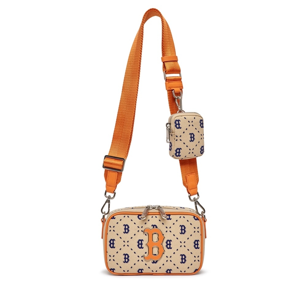 Túi MLB Korea Diamond Monogram Jacquard Mini Crossbody Boston Red Sox L.Sand