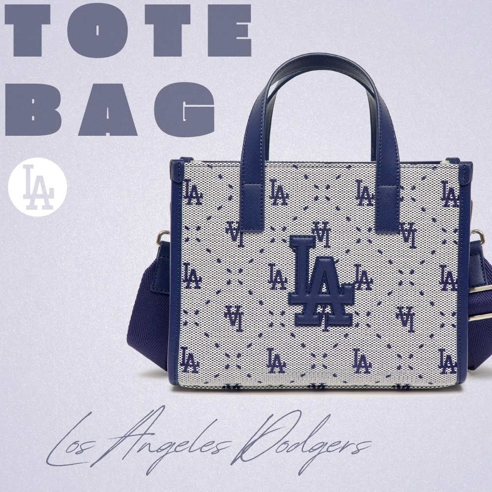 Túi MLB Diamond Monogram Jacquard Small Tote Bag LA Dodgers L.Navy