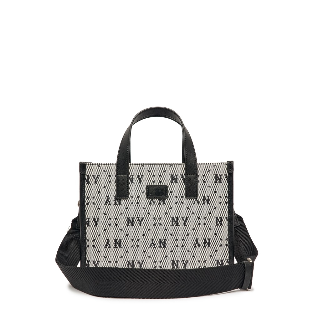 Túi MLB Diamond Monogram Jacquard Small Tote Bag New York Yankees Black