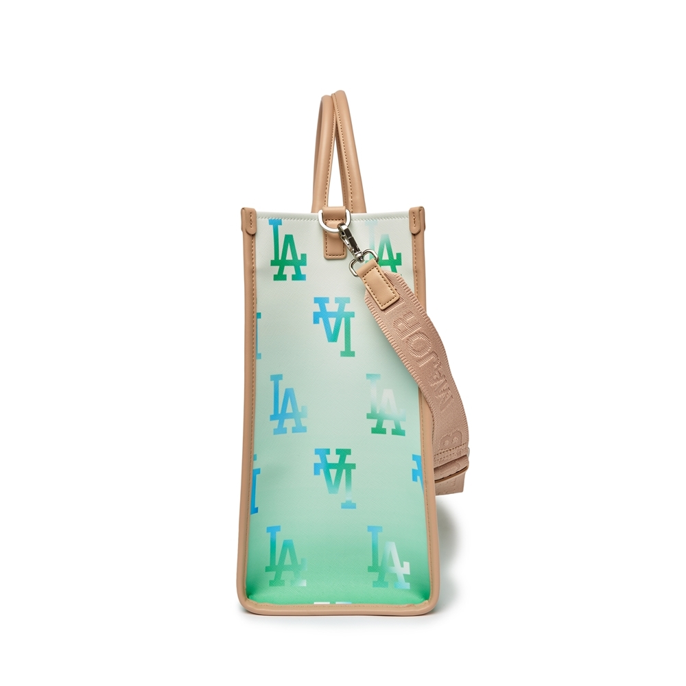 Túi MLB Gardient Monogram Coated Canvas Large Tote LA Dodgers L.Green