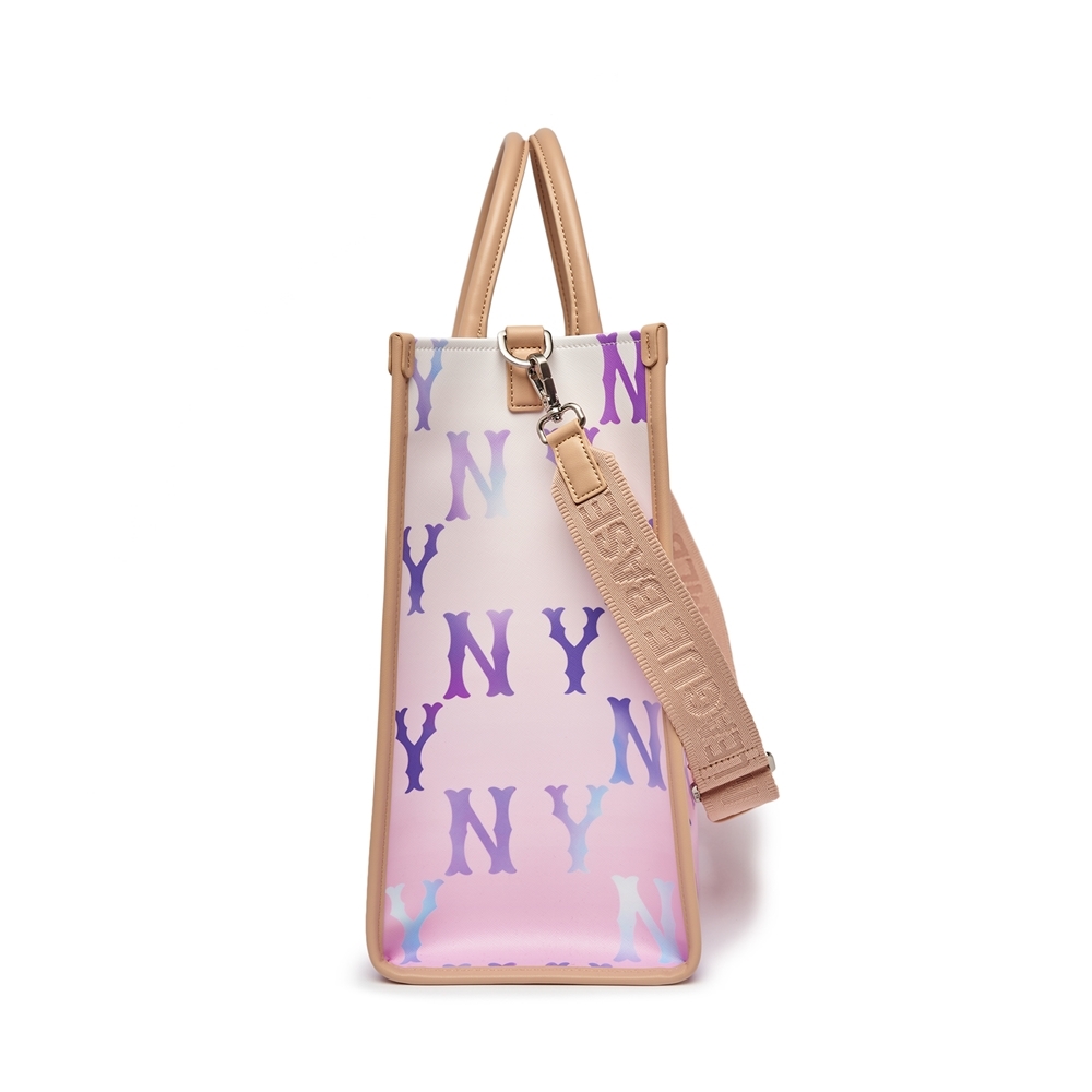 Túi MLB Gardient Monogram Coated Canvas Large Tote New York Yankees Violet