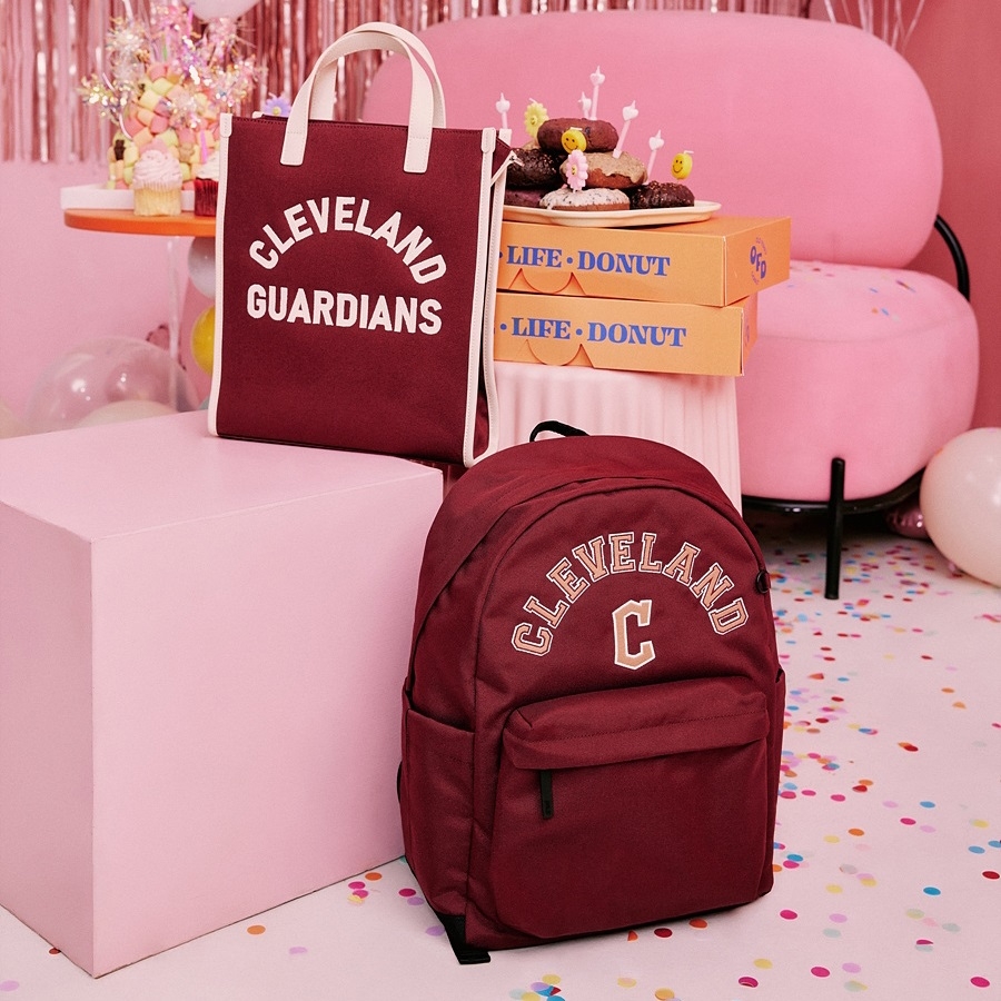 Túi MLB [KIDS] Basic Varsity Tote Bag Cleveland Guardians D.Wine