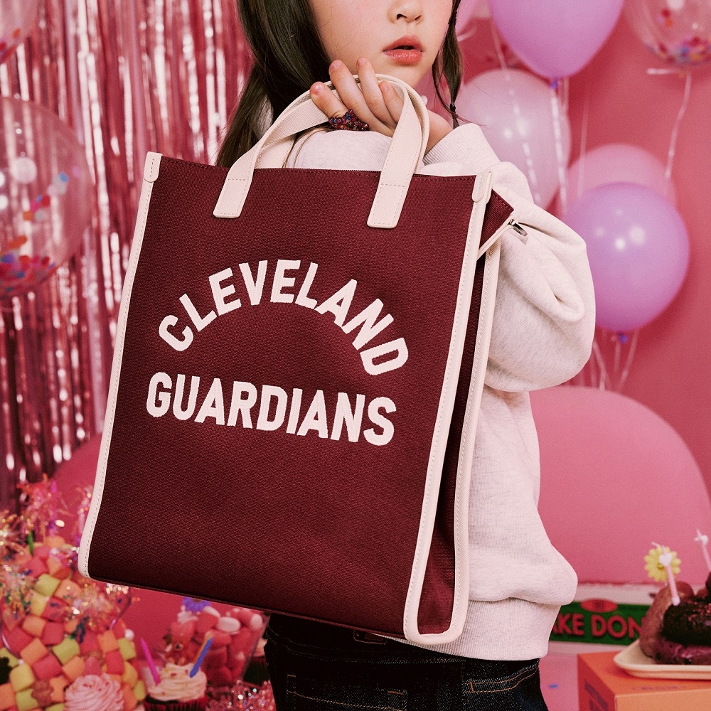 Túi MLB [KIDS] Basic Varsity Tote Bag Cleveland Guardians D.Wine