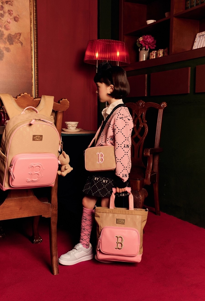 Túi MLB [KIDS] Classic Monogram Jacquard Camera Bag Boston Red Sox Gold