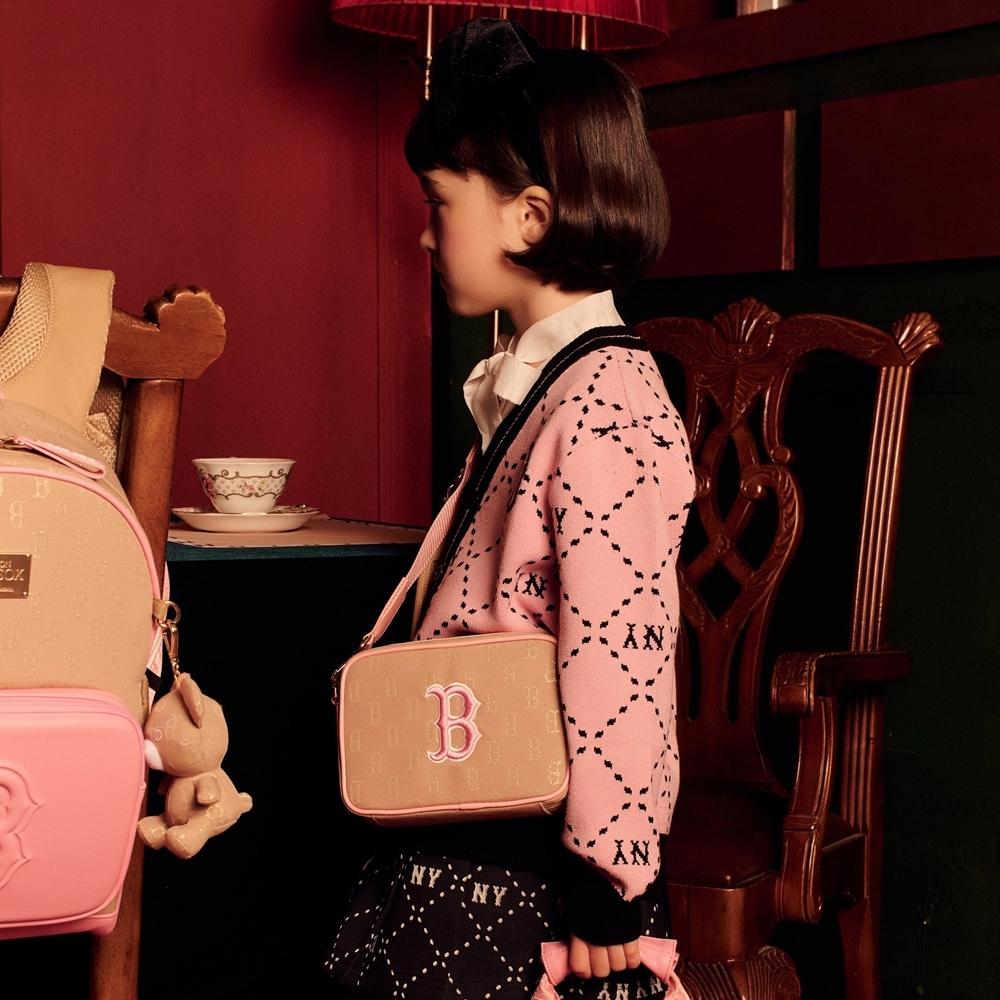 Túi MLB [KIDS] Classic Monogram Jacquard Camera Bag Boston Red Sox Gold