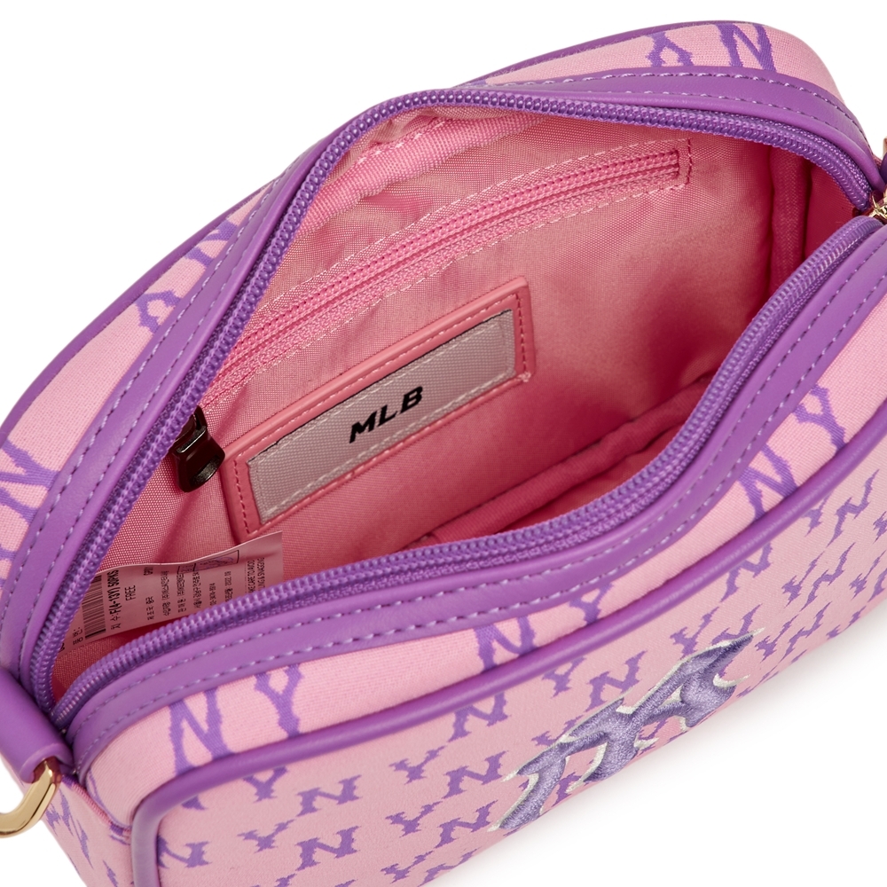 Túi MLB [KIDS] Classic Monogram Jacquard Camera Bag New York Yankees Pink