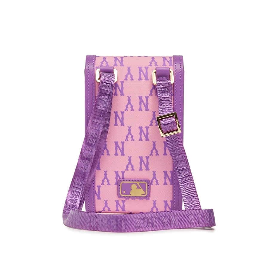 Túi MLB [KIDS] Classic Monogram Jacquard Cell Phone Bag New York Yankees Pink