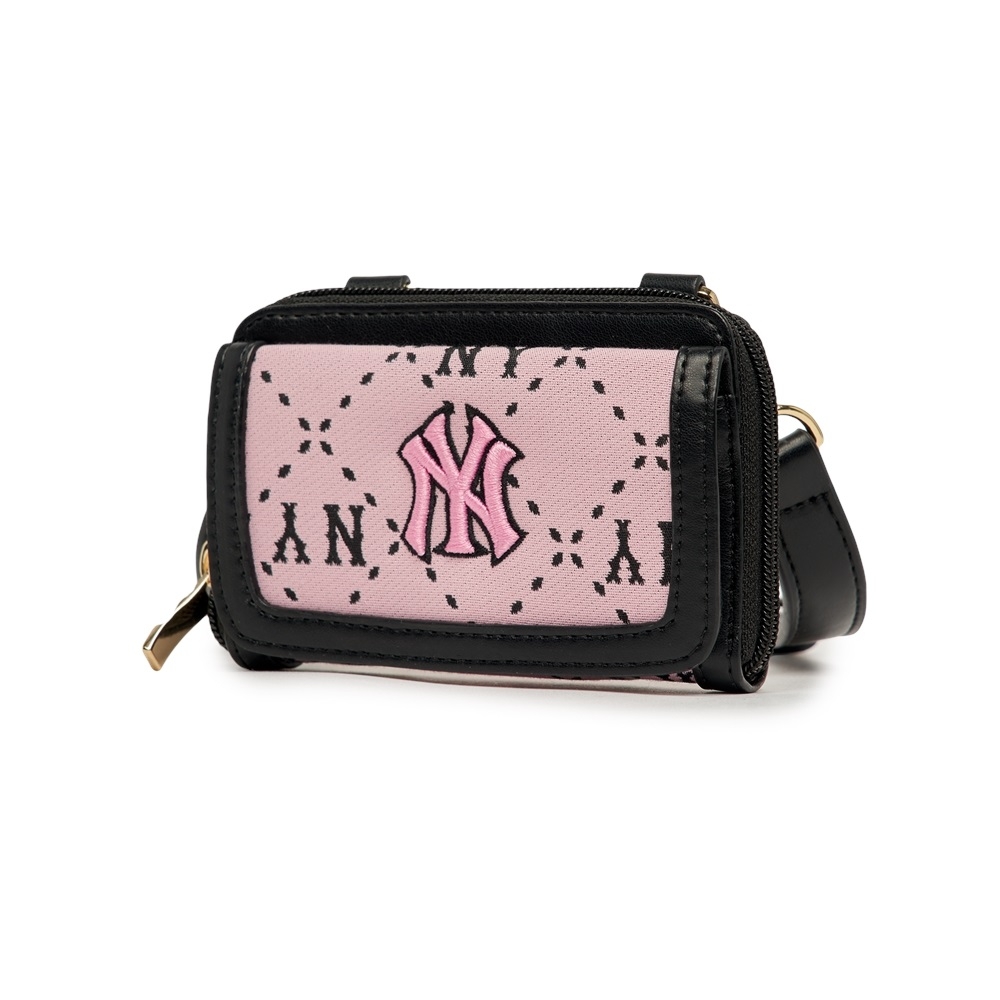 Túi MLB [KIDS] Diamond Monogram Wallet Crossbody New York Yankees Pink