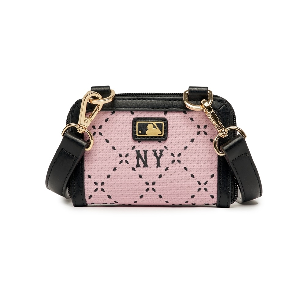 Túi MLB [KIDS] Diamond Monogram Wallet Crossbody New York Yankees Pink