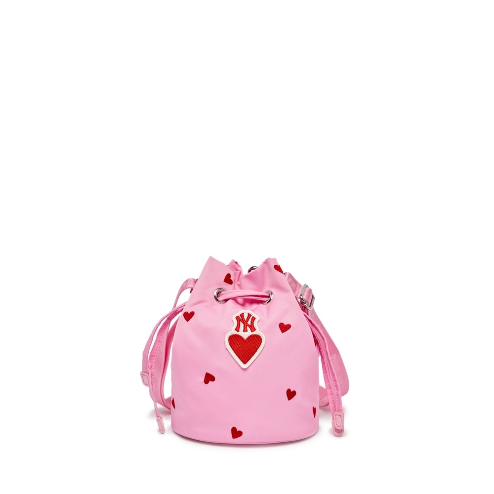 Túi MLB [KIDS] Heart Bucket Bag New York Yankees Pink
