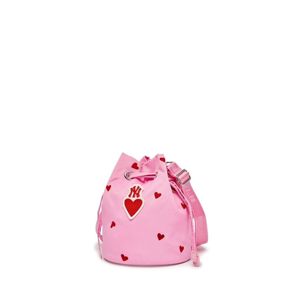 Túi MLB [KIDS] Heart Bucket Bag New York Yankees Pink