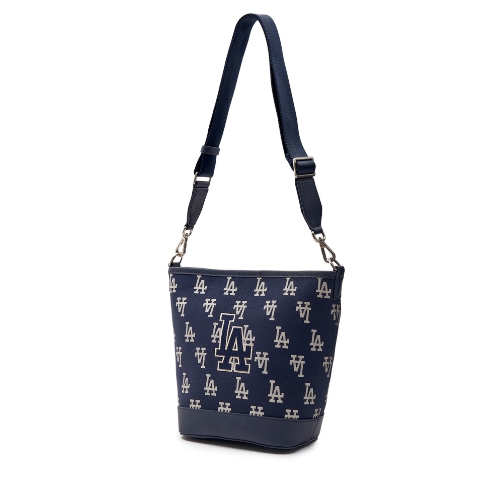 Túi MLB Korea Big Classic Monogram Jacquard Bucket Bag LA Dodgers D.Navy