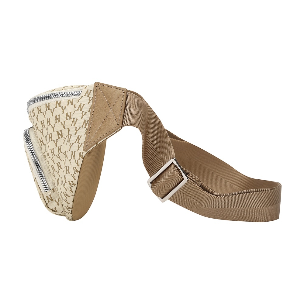 Túi MLB Monogram Hip Sack New York Yankees Beige 2021