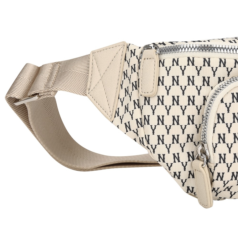 Túi MLB Monogram Hip Sack New York Yankees Ivory 2021