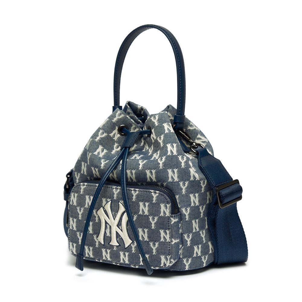 Túi MLB Monogram Jacquard Bucket Bag New York Yankees Navy