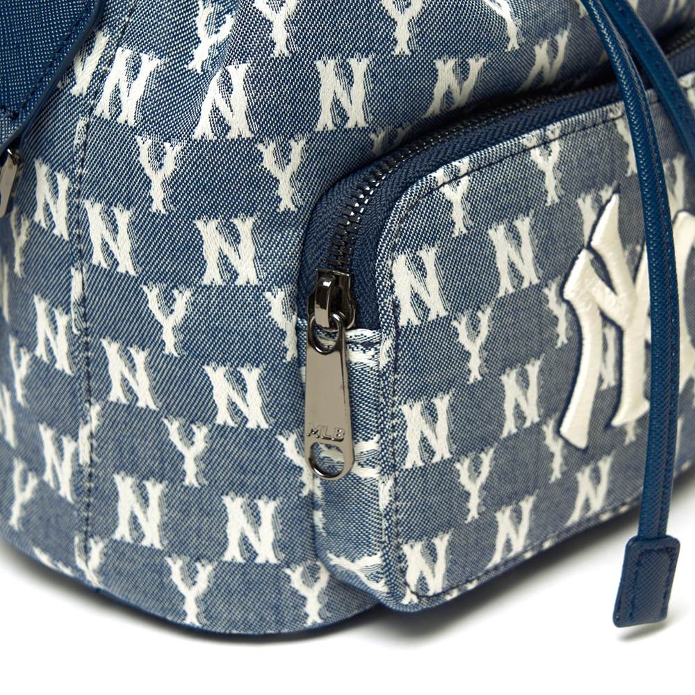 Túi MLB Monogram Jacquard Bucket Bag New York Yankees Navy