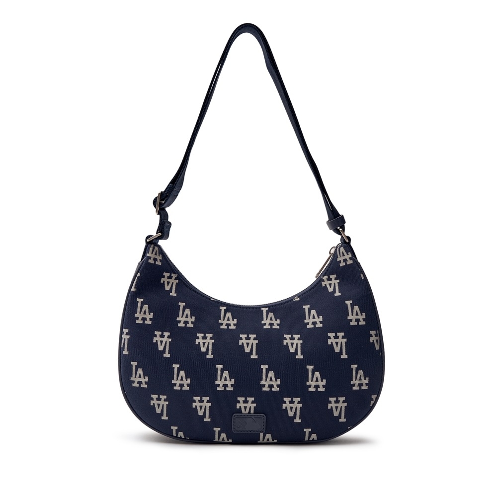 Túi MLB Korea Monogram Jacquard Hobo Bag LA Dodgers D.Navy