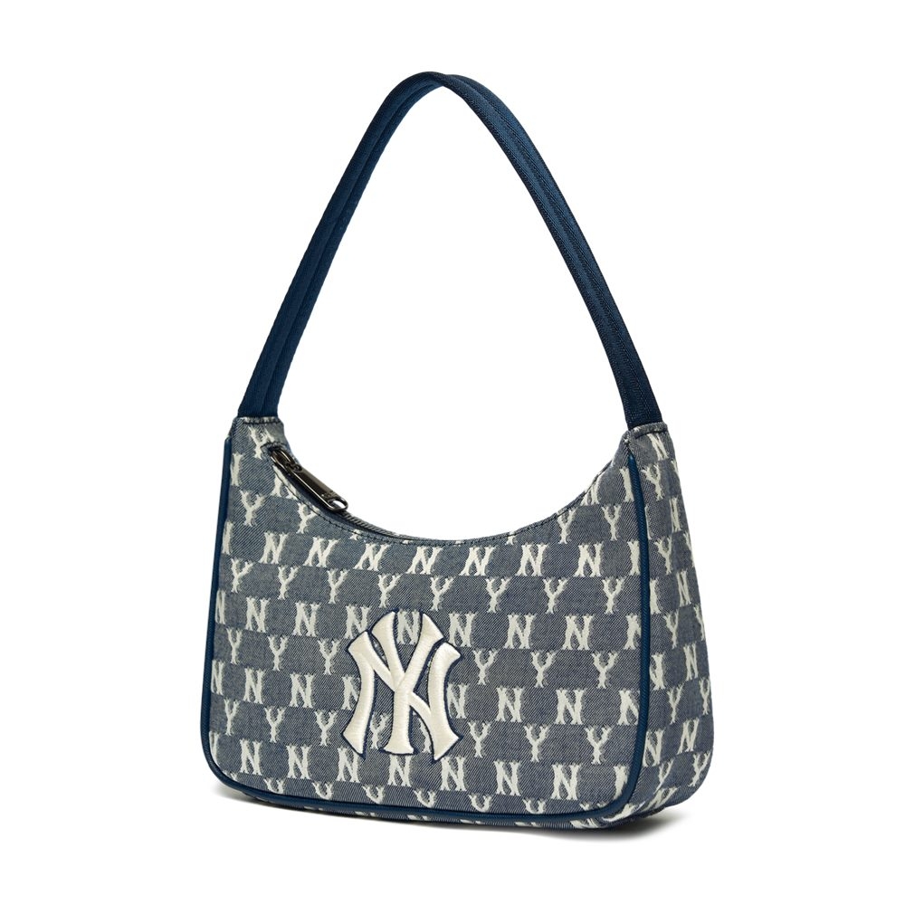 Túi MLB Monogram Jacquard Hobo Bag New York Yankees Navy 2021