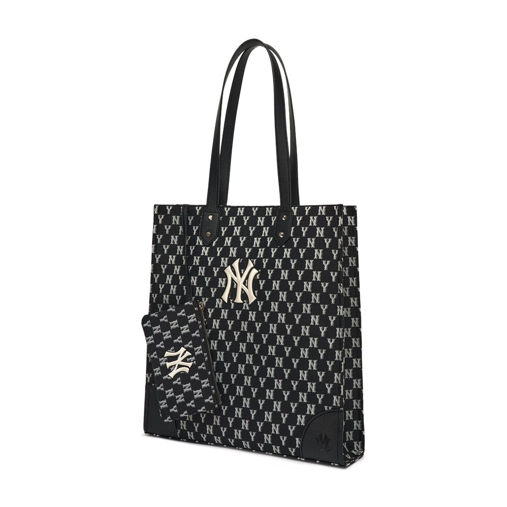 Túi MLB Monogram Jacquard Tote Bag New York Yankees Black