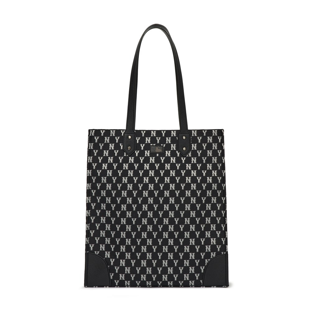 Túi MLB Monogram Jacquard Tote Bag New York Yankees Black