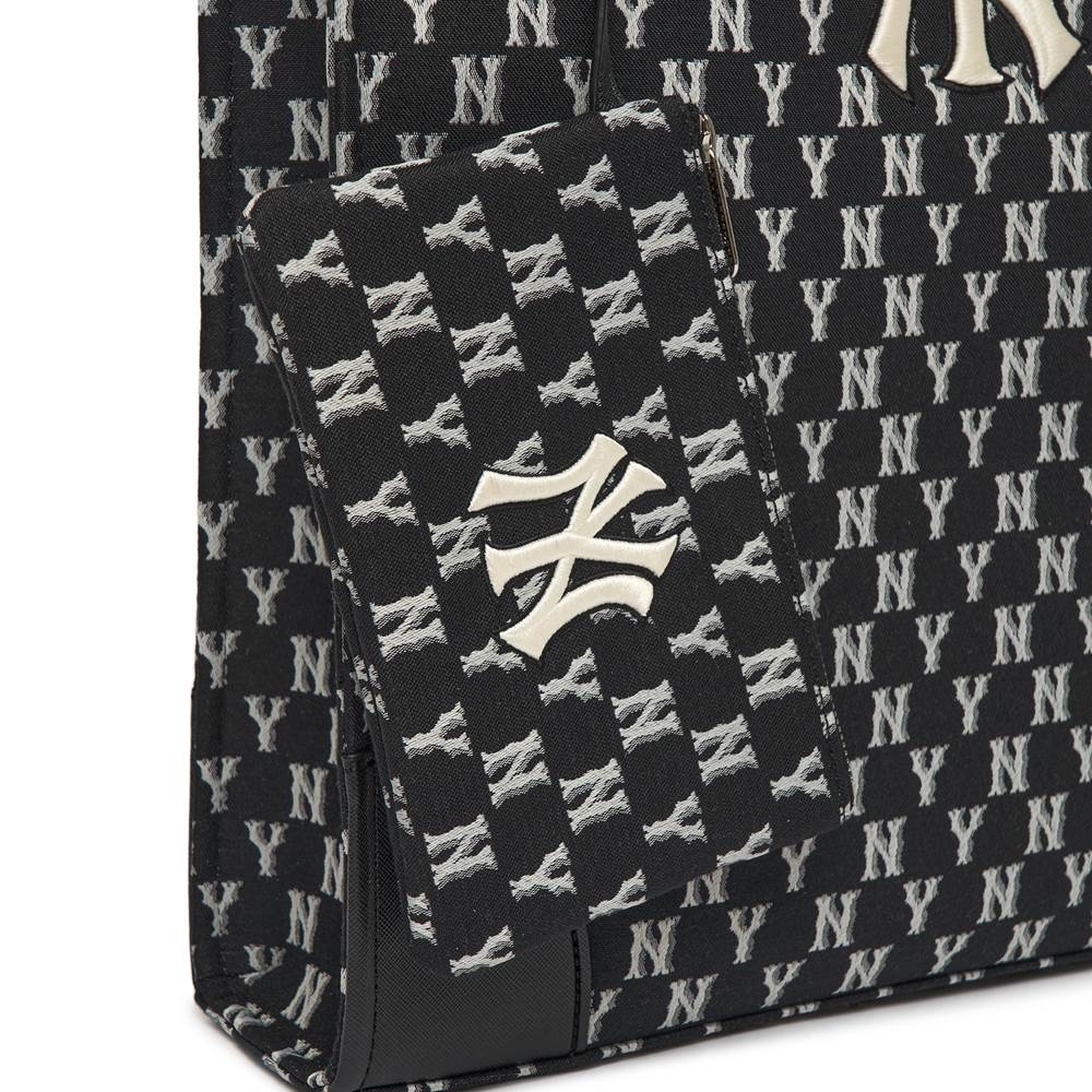 Túi MLB Monogram Jacquard Tote Bag New York Yankees Black