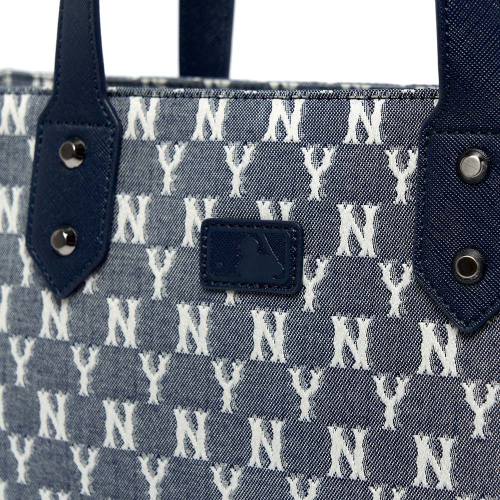 Túi MLB Monogram Jacquard Tote Bag New York Yankees Navy