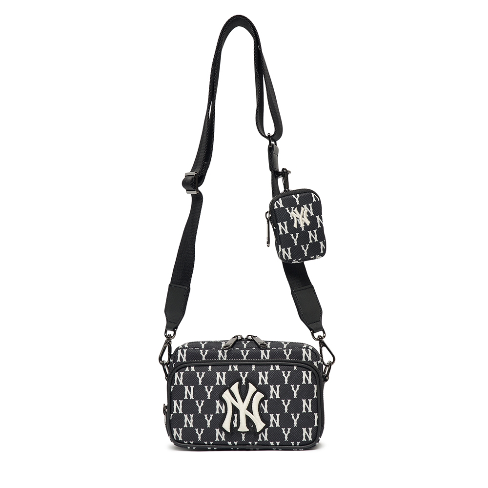 Túi MLB Korea Monogram Mini Crossbody New York Yankees Black