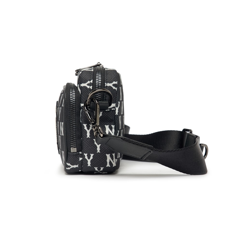 Túi MLB Korea Monogram Mini Crossbody New York Yankees Black
