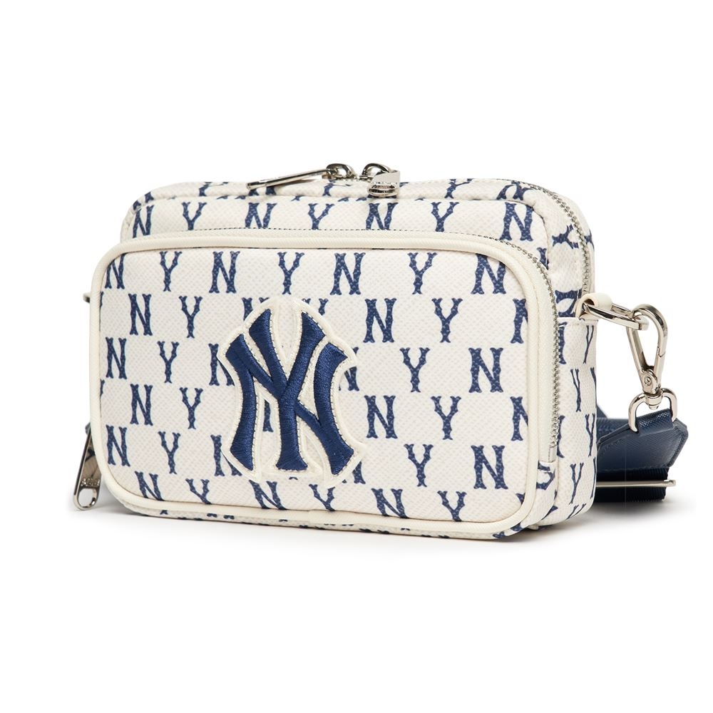 Túi MLB Korea Monogram Mini Crossbody New York Yankees Cream