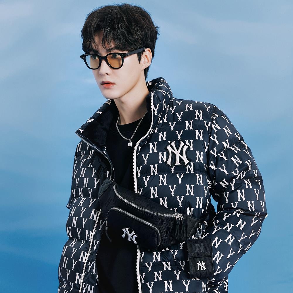 Túi MLB Monogram Nylon Jacquard Hip Sack New York Yankees Black