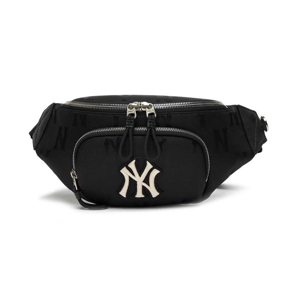 Túi MLB Monogram Nylon Jacquard Hip Sack New York Yankees Black