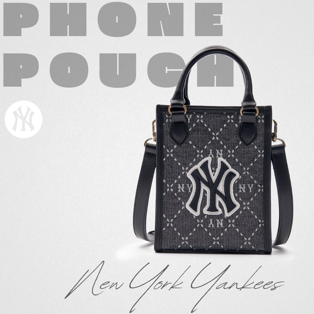 Túi MLB Korea [KIDS] Diamond Monogram Phone Pouch New York Yankees Black