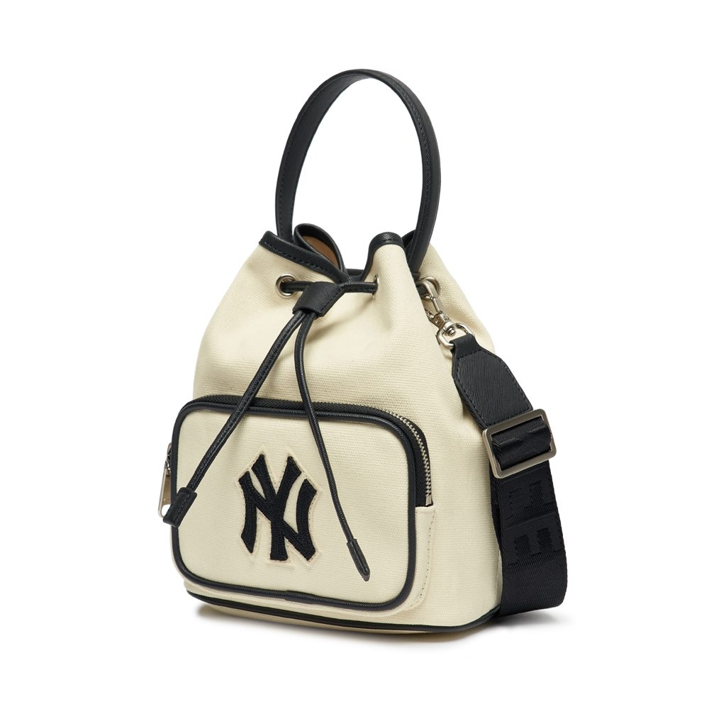 Túi MLB Premium Canvas Bucket Bag New York Yankees Cream
