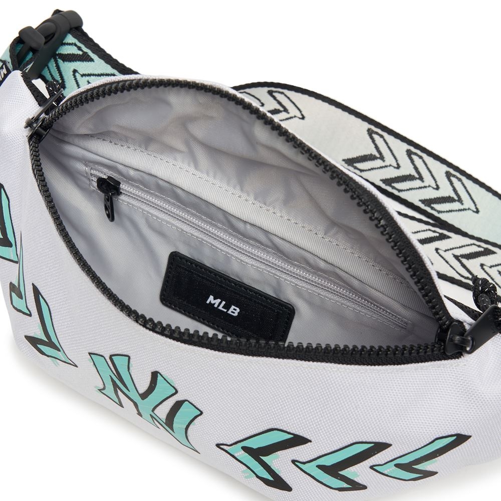 Túi MLB Seamball Hip Sack New York Yankees White