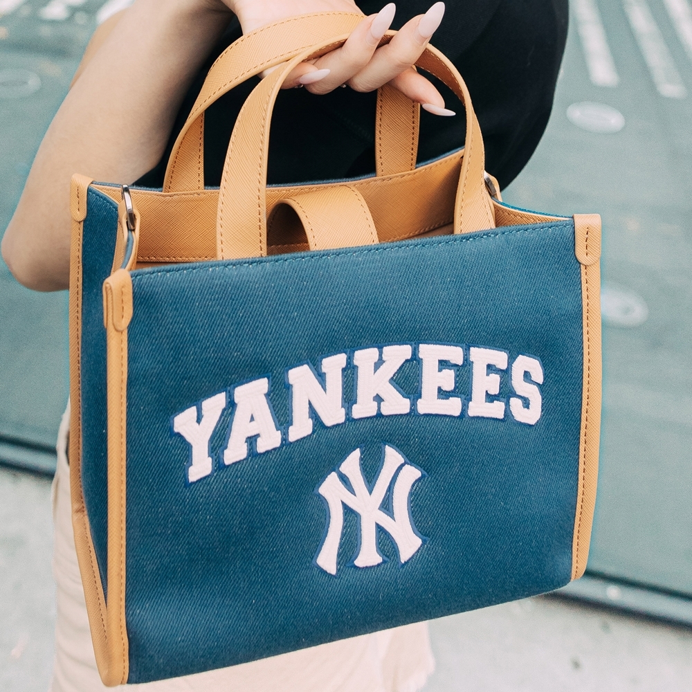 Túi MLB Varsity Basic Canvas Mini Tote Bag New York Yankees Indigo
