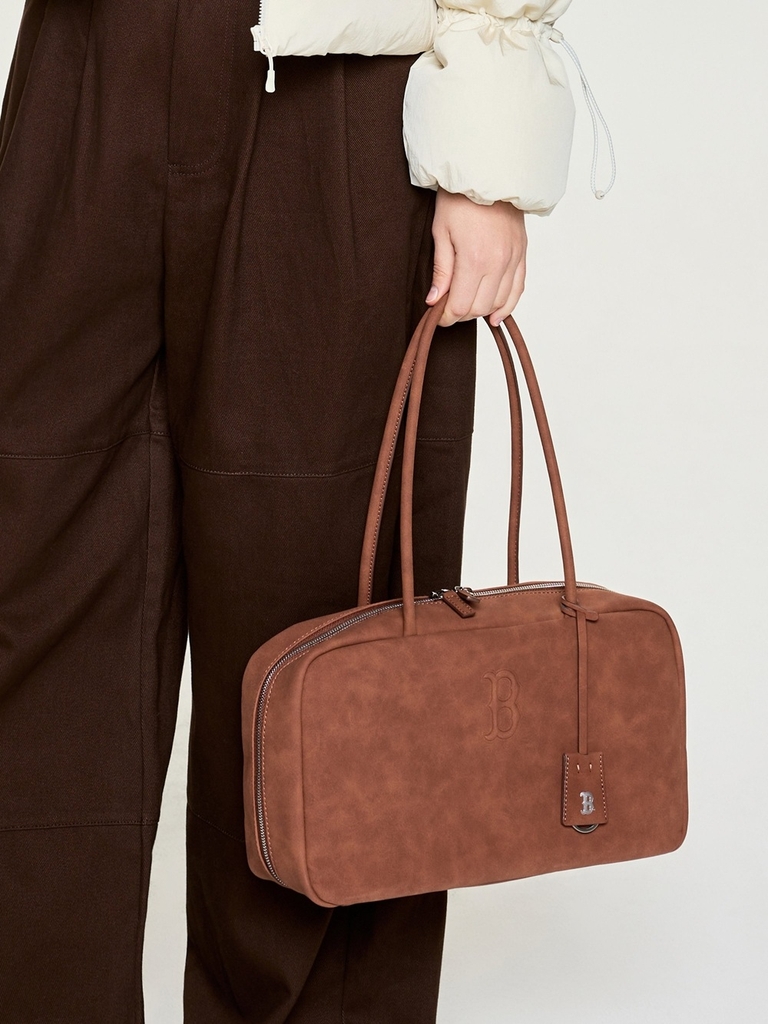 Túi MLB Basic Palette Square Tote Bag Boston Red Sox Brown