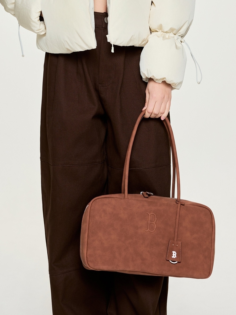 Túi MLB Basic Palette Square Tote Bag Boston Red Sox Brown