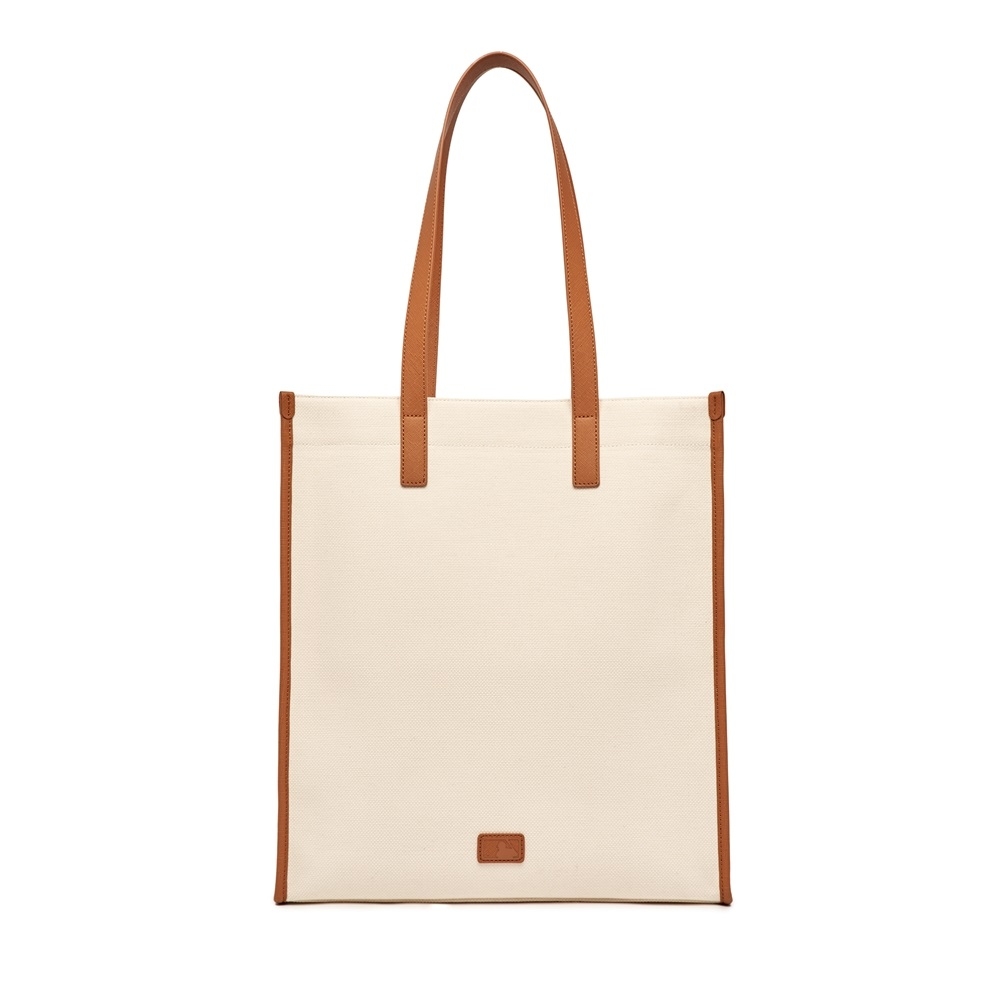 Túi MLB Basic Canvas Vertical Tote Bag Boston Red Sox Cream