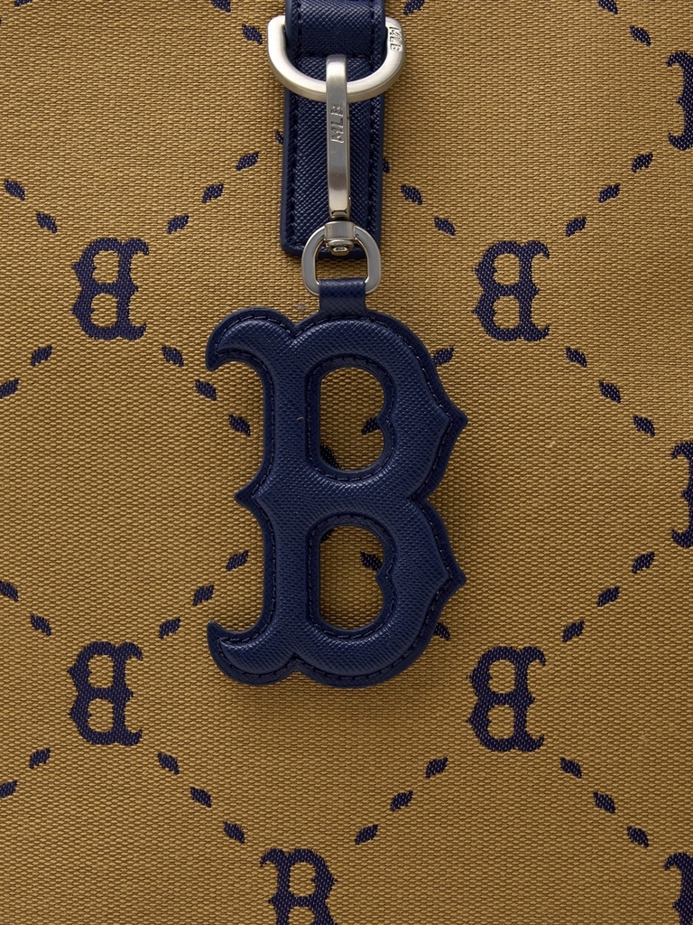 Túi MLB Korea Dia Mono Jacquard Large Tote Bag Boston Red Sox Beige