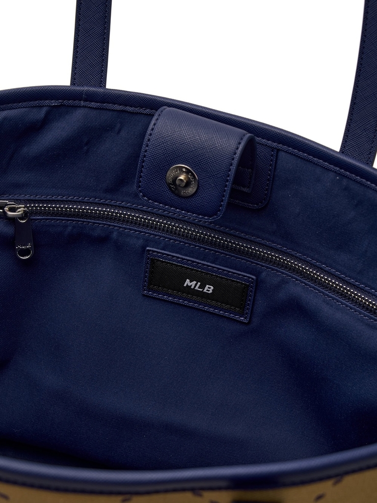 Túi MLB Korea Dia Mono Jacquard Large Tote Bag Boston Red Sox Beige