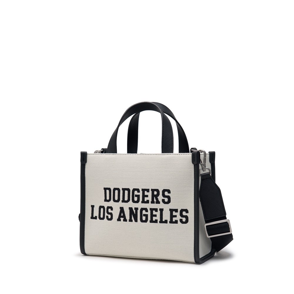 Túi MLB Korea Varsity Jacquard Tote Bag LA Dodgers Cream