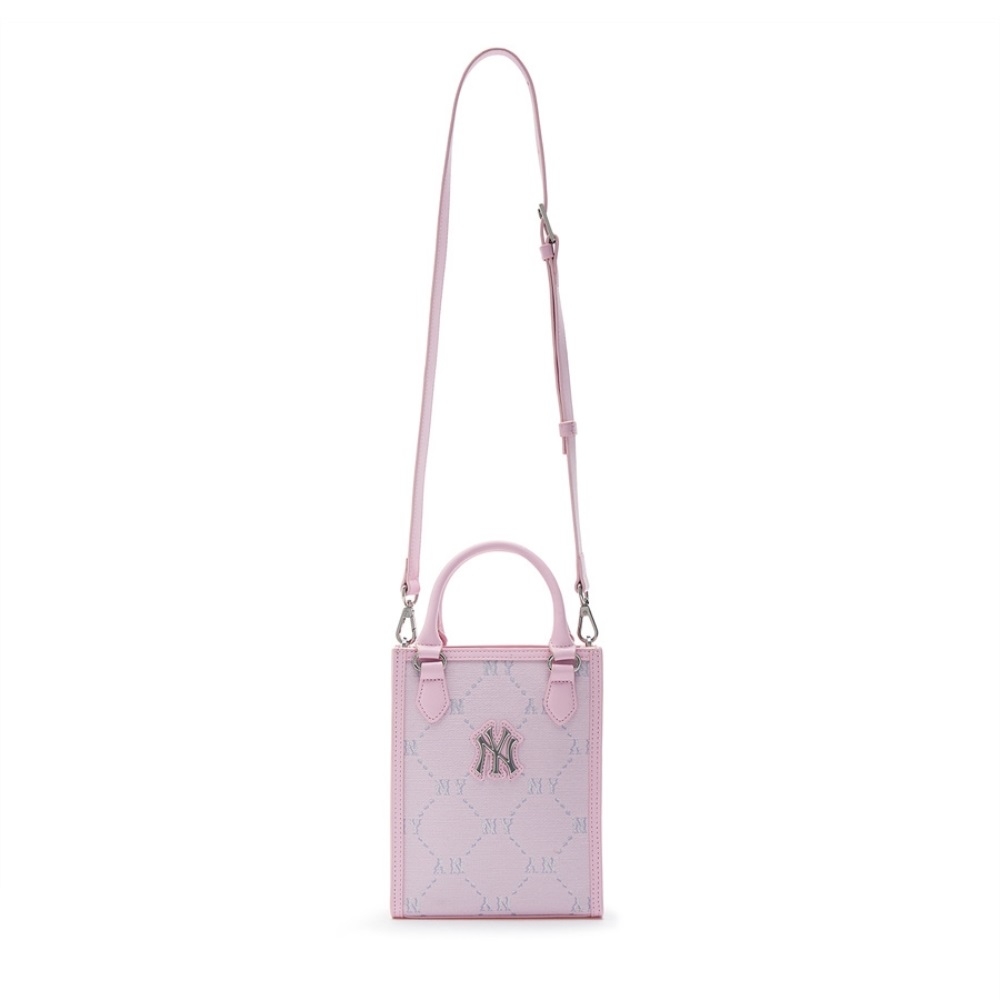 Túi MLB Korea [KIDS] Diamond Monogram Mini Tote Bag New York Yankees Pink