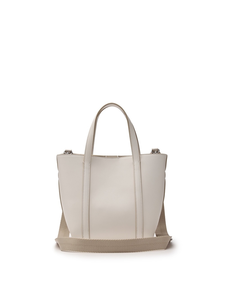 Túi MLB Korea Basic PU Window Tote Boston Red Sox Cream